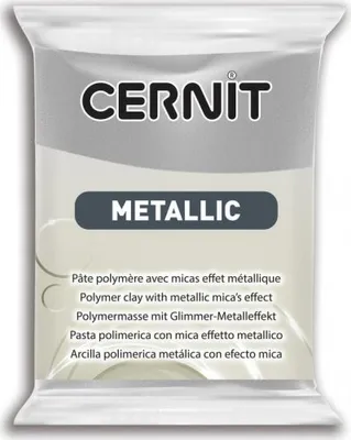 Obrázok produktu pre Cernit Polymer Clay Metallic Polymérová hmota Silver 56 g