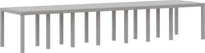 Produktbild von Gartentisch Hellgrau 400 x 100 x 73 cm Poly-Rattan