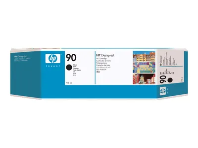 Produktbild von HP 90 Schwarz DesignJet Druckerpatrone, 775 ml, HP DesignJet 4000/4500-Druckerserie, Thermal Inkjet, Schwarz, C5059A, Business, Singapur