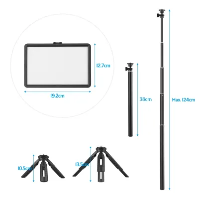 Obrázok produktu pre LED video svetlo, stolové LED video svetlo, LED svetlo pre živé vysielanie, prenosná LED video svetelná súprava, USB LED video osvetľovacia súprava