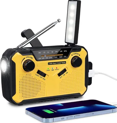 Produktbild von Notfallradio Solarbetrieb - Notfallradio Solar - Solarbetriebenes Radio - Powerbank mit Solarfunktion