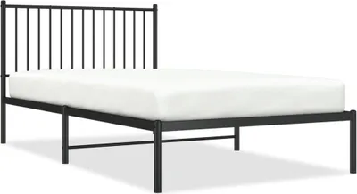 Obrázek produktu pro vidaXL Postel s čelem kovová černá 107x203 cm