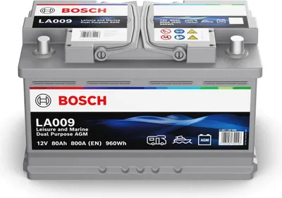 Produktbild von Bosch LA009 Dual AGM Starter-, Versorgungsbatterie 12V 80Ah 800A