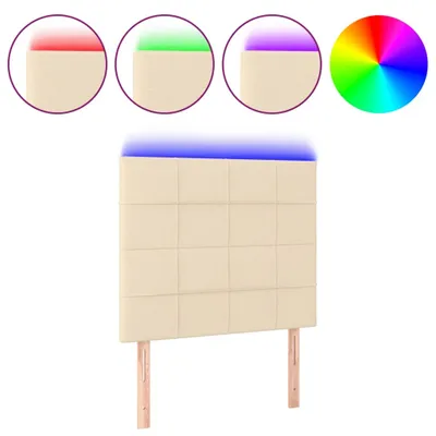 Produktbild von LED Kopfteil Creme 100x5x118/128 cm Stoff