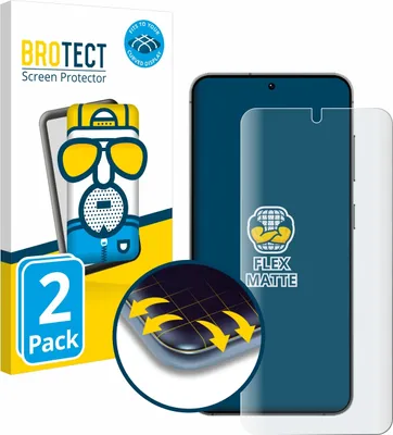 Produktbild von 2x BROTECT Fullscreen Schutzfolie für Samsung Galaxy S24 / S25 Displayschutz Folie Fullcover Matt Entspiegelungsfolie