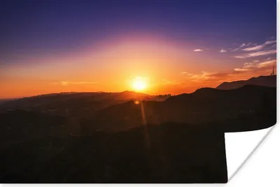 Produktbild von MuchoWow® Poster Sonnenuntergang über den Bergen 30x20 cm - Plakate - Print
