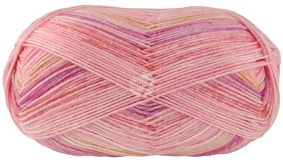 Produktbild von Lana Grossa - Meilenweit 100g Merino Extrafine Luna 4117 rosa senfgelb fuchsia erika