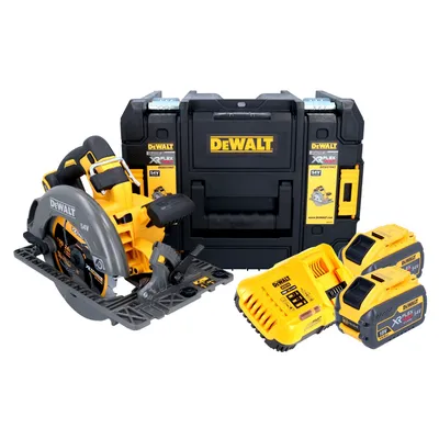Produktbild von DeWalt DCS 579 Y2T Akku Handkreissäge 54 V FlexVolt 190 mm Brushless + 2x Akku 12,0 Ah + Ladegerät + TSTAK