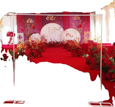 Image de Support d'arc de mariage, design blanc élégant, construction en acier durable, BLANC, M