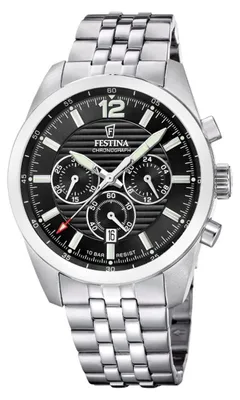 Produktbild von Festina Herrenuhr Timeless Chronograph Armbanduhr Edelstahl silber UF20742/3