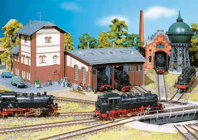Produktbild von Faller H0 120176 Ringlokschuppen 3-ständig Lokschuppen Bausatz 1:87