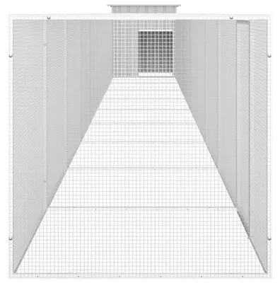 Obrázok produktu pre vidaXL Klietka pre kurčatá sivá 1000x91x100 cm pozinkovaná oceľ