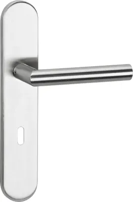 Produktbild von 1802/2002 Hermat Türdrücker-Langschild-Grt. VK8 TS40 Edelstahl matt (Lochung: BB) Lochung: BB