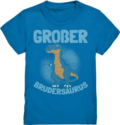 Produktbild von Großer Bruder Dino T-Rex T-Shirt – Royal Blue / 134/146 (9-11)
