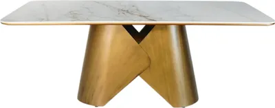 Produktbild von Eleganter Esstisch Stilvoller Küchentisch Abgerundeter Holztisch