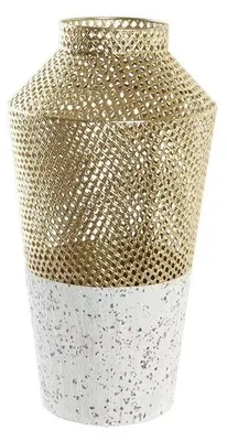 Produktbild von DKD Home Decor Vase – Grau und Goldfarbenes Metall – Modernes Design – 25 x 25 x 48 cm