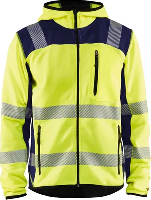 Produktbild von Blakläder High Vis Strickjacke 4923 2120 in zwei Farben, Farbe:gelb/marineblau, Größe:2XL