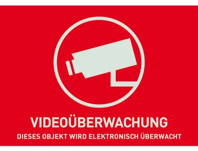 Productafbeelding van ABUS Waarschuwingssticker "Video" - D - AU1321, 74x52,5mm, AU1321