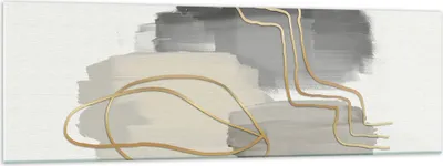 Produktbild von Bilder auf glas - Einteilig - Abstraktion Stück Gold - 160x50cm - Glasbilder - Wandbilder - Bilder - zum Aufhängen bereit - Wanddekoration aus Glas - Glas Bilder - Wandbild auf Glas - GAB160x50-4149