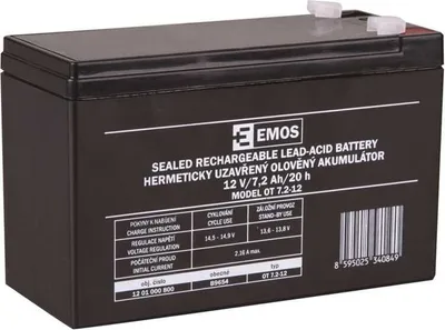 Produktbild von Akumulator AGM 12V 7,2Ah F4,7 B9654 EMOS