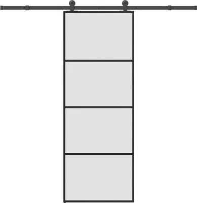 Obrázok produktu pre Posuvné dvere s kovaním 76x205 cm ESG sklo a hliník