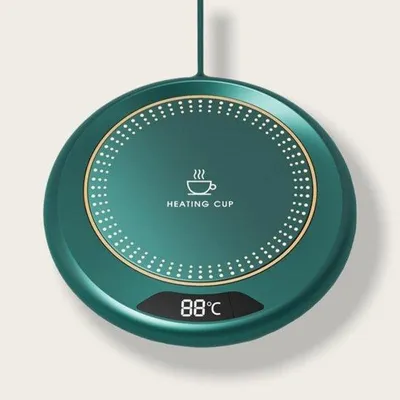 Immagine prodotto di Scaldatazze elettrici, piattini termoregolabili, scaldalatte; compatti e pratici, adatti all'ufficio e alla casa (verde).