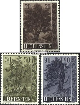Produktbild von Briefmarken Liechtenstein 1958 Mi 371-373 (kompl.Ausg.) mit Falz Bäume