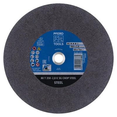 Produktbild von PFERD 80 T 350-2,8 K SG CHOP STEEL/25,4, Stahl, PFERD, 2,54 cm, 35 cm, 4400 RPM, 10 Stück(e)