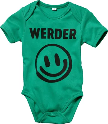 Produktbild von SV Werder Bremen GOTS Baby Body Smiley grün Gr. 74