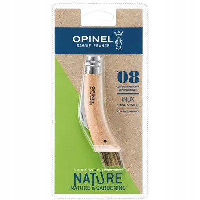 Produktbild von Opinel No 08 Pilzmesser Buche mit Bürste (Blister)