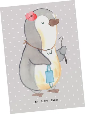 Produktbild von Mr. & Mrs. Panda Ansichtskarte Kieferorthopädin Herz - Grau Pastell - Geschenk, Grußkarte, Kunstkarten, Postkarte, bildkarte, Postkarten