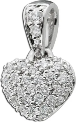 Produktbild von Herzanhänger Weißgold 585 14K Brillanten 0.11ct TW VSI