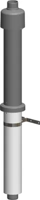 Produktbild von Atec Dachhochführung PolyTop schwarz 650mm DN60/100