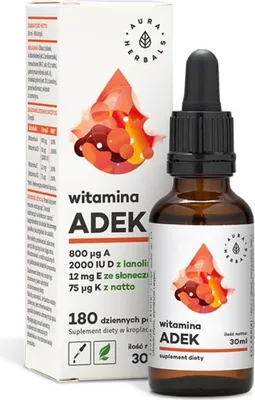 Immagine prodotto di Aura Herbals vitamina a + d3 (2000iu) + e + k2 mk7 30ml BI2834