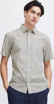 Produktbild von Casual Friday CFAnton SS AOP leaves shirt Herren Kurzarmhemd Hemd Herrenhemd Hemdkragen 100% Baumwolle regular fit