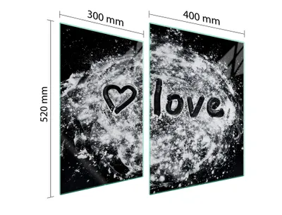Obrázok produktu pre Sklenená Ochranná Tabuľa Na Srdce 70X52 Heart