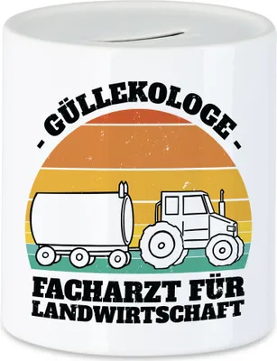 Produktbild von Güllekologe Facharzt für Landwirtschaft Spardose Lustig Sarkasmus Landarbeit Trecker Dünger Gülle