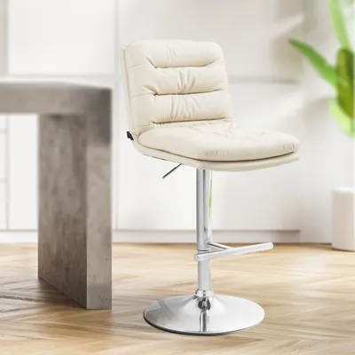 Produktbild von Barhocker Damar Kunstleder chrom creme