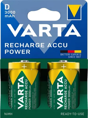 Image de Varta Accu D R20 3000 Mah Piles Rechargeables D/r20 Haute Capacité - Varta