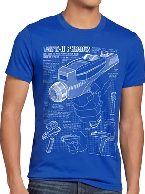 Produktbild von style3 Phaser 2265 Blaupause T-Shirt Herren NCC-1701 star