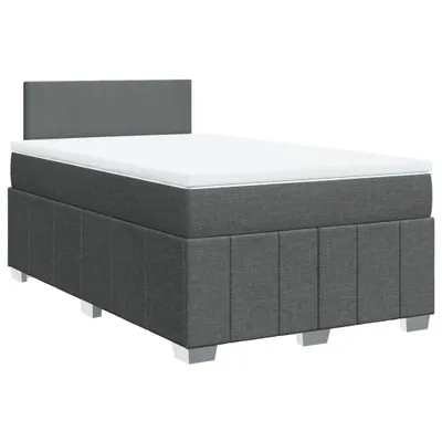 Immagine prodotto di vidaXL Letto a molle con materasso grigio scuro 120x190 cm in tessuto