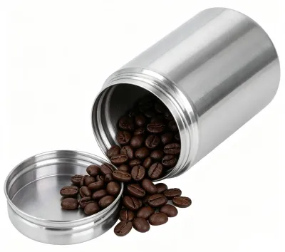 Edelstahl Kaffeedose luftdicht 420 ml Vorratsbehälter