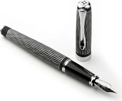 Produktbild von Füllhalter Excellence A plus Wave guillochiert lapis schwarz  M