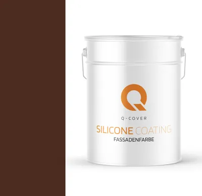 Produktbild von Silikonharz Fassadenfarbe | Aussenfarbe | Außen Wandfarbe | Hausfarbe | Außenfarbe | Wetterfest | Mahagonibraun 10L