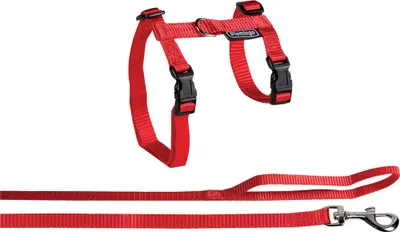 Produktbild von Flamingo Katzengeschirr und Leine Classic rot
