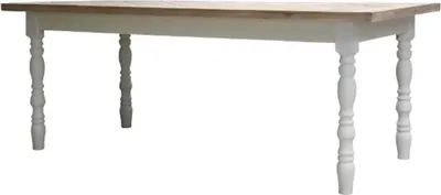 Immagine prodotto di Casa Padrino tavolo da pranzo in stile country bianco / colori naturali 200 x 90 x h. 75 cm - Mobili per sala da pranzo in stile country