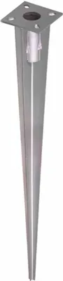 Immagine prodotto di Alberts 658670 Presa a terra a innesto, per paletti di recinzione in acciaio tubolare, zincato a caldo, lunghezza 750 mm, per paletti Ø 38 mm