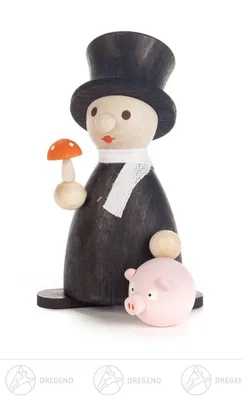Produktbild von Miniatur Glücksbringer mit Schweinchen  Höhe ca 8 cm NEU