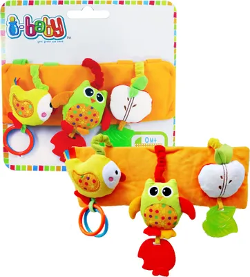 Produktbild von Rappa 141216 Spielzeug"Eule" für das Gitterbettchen oder den Laufstall mit Klettverschluss