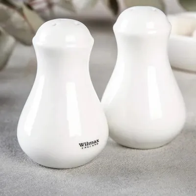 Produktbild von Wilmax Salz- & Pfeffer Set, Porzellan, 4-teilig, Weiß, WL‑996066/SP